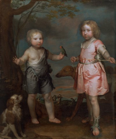 Lord John Hay and Charles, Master of Yester (later 3rd Marquis of Tweeddale) by Gilbert Soest